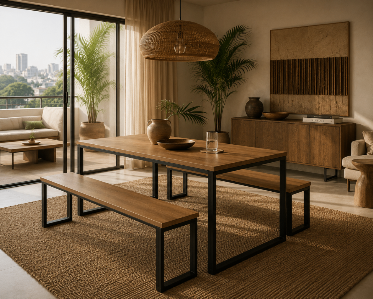 Kribi Dining Set in a contemporary luxury interior — Maison Wouri Collection I — Origins